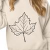 Leaf Clipart with Detailed Veins A vector illustration of a single leaf with detailed veins and edges.