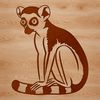 Lemur Illustration for Vector Design SVG graphic of a lemur, suitable for use as clip art or stencil design.