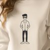 Man Outline Clip Art SVG File A male figure in simple outline form, suitable for vector design and cutting machine templates.
