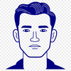 Vector Image of a Man in Outline Style A digital clip art representation of a man in simple design form.