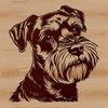 Dog Breed Vector Graphic Design A small breed dog with distinctive beard and eyebrows, suitable for vector art and design projects.