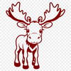 Wild Woodland Icon Illustration of a wild animal, specifically a moose, created as vector art.