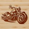 Motorcycle Illustration with Bold Design A high-quality digital illustration of a motorcycle with sleek design lines and a bold stance.