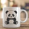 Digital Wild Animal Design A stylized illustration of a panda in a digital format, suitable for various design projects.