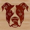 Vector Pitbull Portrait An illustration of a Pitbull's head, suitable for vector design and cutting machine projects.