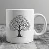 Detailed Vector Branches and Leaves A stylized illustration of a tree with detailed branches and leaves, suitable for use in vector graphics software.