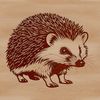 Cute Hedgehog SVG Vector Graphics A digital illustration of a hedgehog in vector format, ideal for cutting machines and laser cutting.