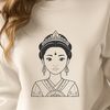 Beautiful Young Princess Clip Art A young female character in royal attire, suitable for graphic design projects.