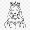 Beautiful Medieval Princess Character A regal female character in medieval attire, ideal for vector art projects.