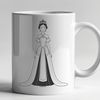 Free Vector Princess Clip Art Download Female character illustration in vector format, suitable for cutting machines or laser cutters.