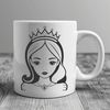 Beautiful Young Girl in Crowned Robes A young girl in royal attire standing with a crown on her head.