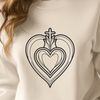 Sacred Heart Iconography Vector Design An editable SVG design featuring the Sacred Heart iconography, perfect for various digital and print applications.