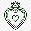 Sacred Heart Symbol in Vector Format Sacred Heart icon in vector format, suitable for digital design and printing.