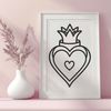 Iconic Sacred Heart Clip Art Design Iconic Sacred Heart symbol represented in vector format, ideal for digital designs.