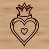 Beautiful Religious SVG Illustration A stylized vector illustration of the Sacred Heart, suitable for various applications.