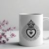 Sacred Icon SVG Design Sacred Heart symbol in vector format, suitable for various design applications.