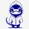 Cartoony Salamander Illustration A digital illustration of a salamander, featuring a cartoon-style amphibian.