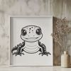 Illustration of a Lovely Salamander A vector illustration of a salamander, suitable for various design applications.
