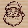 A digital illustration of a jolly Santa Claus with a white beard and red suit, suitable for Christmas designs and vector art.