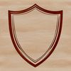 A metal shield icon in vector format, ideal for digital designs.