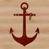 Anchor nautical equipment in a simple vector silhouette.
