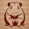 Capybara SVG Graphics Design A detailed digital illustration of a capybara, a large rodent native to South America.