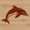 Wild Dolphin Graphic A vector graphic representation of a wild marine mammal.