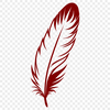 Beautiful Vector Feather Clip Art A single feather with detailed edges and textures, suitable for vector design.