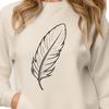 Illustrated Feather Design A stylized illustration of a feather, suitable for vector art designs.