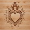 A detailed vector illustration of the Sacred Heart, suitable for commercial or personal use in various design applications.