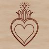 Religious Clip Art Illustration Vector illustration of the Sacred Heart, ideal for various design applications.
