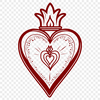 Beautiful SVG Icons for Religious Decor Sacred Heart icon in high-resolution vector format for religious or decorative purposes.
