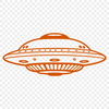 Free Vector Clip Art Space Ship A sleek, futuristic spaceship design made from vector shapes.