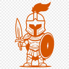 Ancient Greek Warrior Design A digital illustration of an ancient Greek warrior in traditional armor.