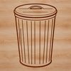 Simple Trash Bin Illustration A simple line art illustration of a trash can with a lid, suitable for digital cutting and crafting.
