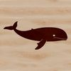 An outline graphic of a whale, suitable for cutting and engraving with a Cricut or laser cutter.