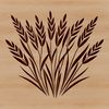 A detailed silhouette of a wheat plant made from vector art, ideal for cutting machines like Cricut or laser cutters.