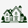 Clean Line Residential Building A simple vector illustration of a residential house with clean lines and minimal details.