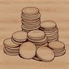 Interlocking Coin Set Set of interlocking coins in different sizes and designs for graphic use.