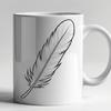 Free White Feather Clip Art Vector A single white bird's feather depicted in vector format as a scalable graphics file.