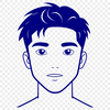 Simple Male Outline Vector Silhouette A male silhouette in a simple outline vector format.