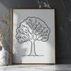 A simple outline of a tree for vector design projects.