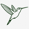 Beautiful Hummingbird Vector Illustration A detailed digital rendering of a hummingbird, suitable for use as clip art or vector design.
