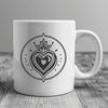Beautiful Religious Clip Art Design SVG illustration of the Sacred Heart, a classic religious icon used in various art forms.