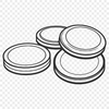 Beautiful Stack of Coins Illustration Vector illustration of a stack of coins in various denominations, suitable for digital crafting and design projects.