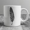 Detailed Vector Feather Graphic Design A single white feather with intricate details, suitable for vector art projects.