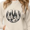 Beautiful Vector Forest Scene A detailed illustration of a lush forest with various trees and foliage, suitable for vector art design projects.