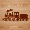 Detailed Train Clipart A detailed illustration of a locomotive train with intricate design elements.