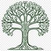 Simple Tree Icon SVG A simple line art depiction of a tree suitable for use as a template or design element.