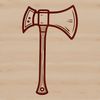 Axe Graphic Design Element A high-quality vector graphic illustration of a traditional axe, suitable for cutting machine templates or design projects.